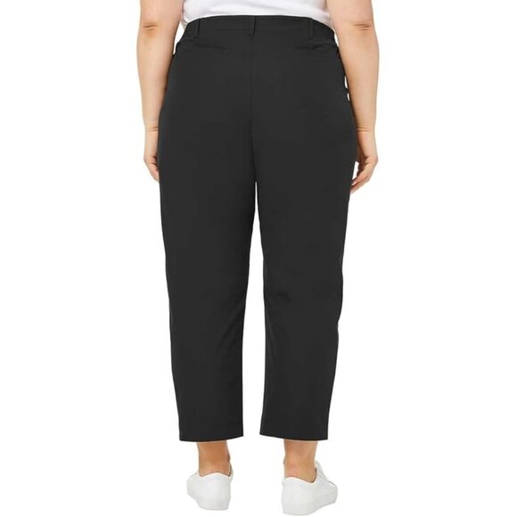 Kirkland Women's 14 Ankle Travel Pants 4-Way Stretch Lightweight Elastic Waist - Picture 5 of 6